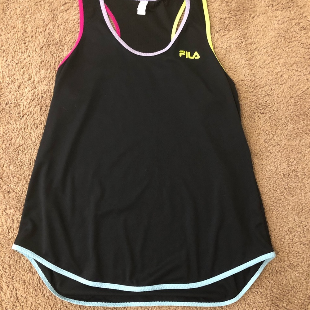 Fila Black Racerback Athletic Tank